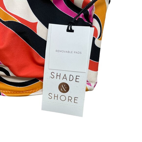 SHADE & SHORE BIKINI TOP ABSTRACT PRINT MULTICOLOR UNDERWIRE SWIM SUIT NWT - Picture 4 of 4